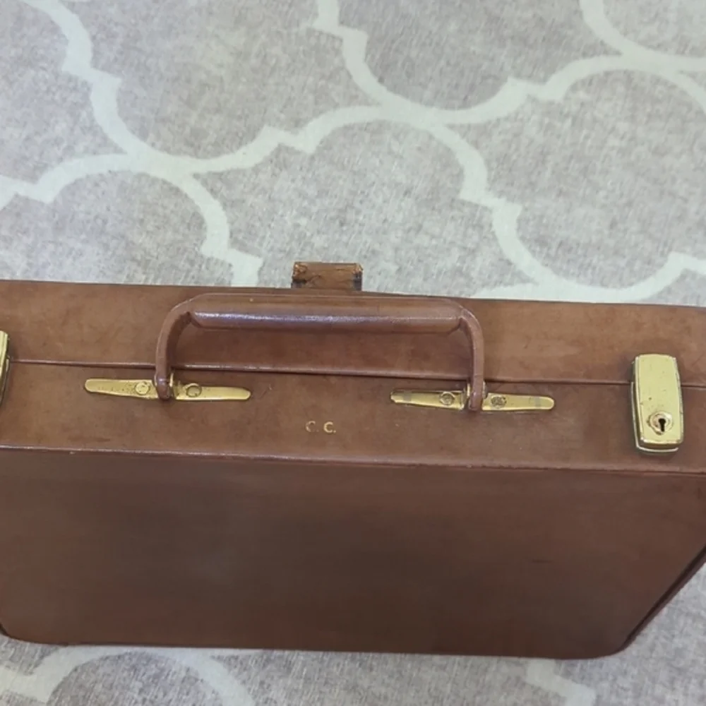 Classic Brown Leather Briefcase